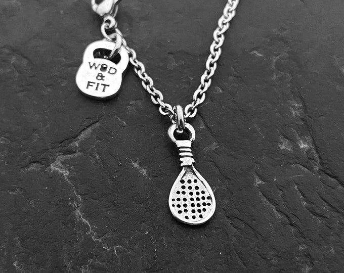 Necklace Padel Small Padel Pad Gift for Padel Lover- Padel gift -Gift for Padel -Padel Tennis Woman - Paddle tennis Gift- Woman Earrings