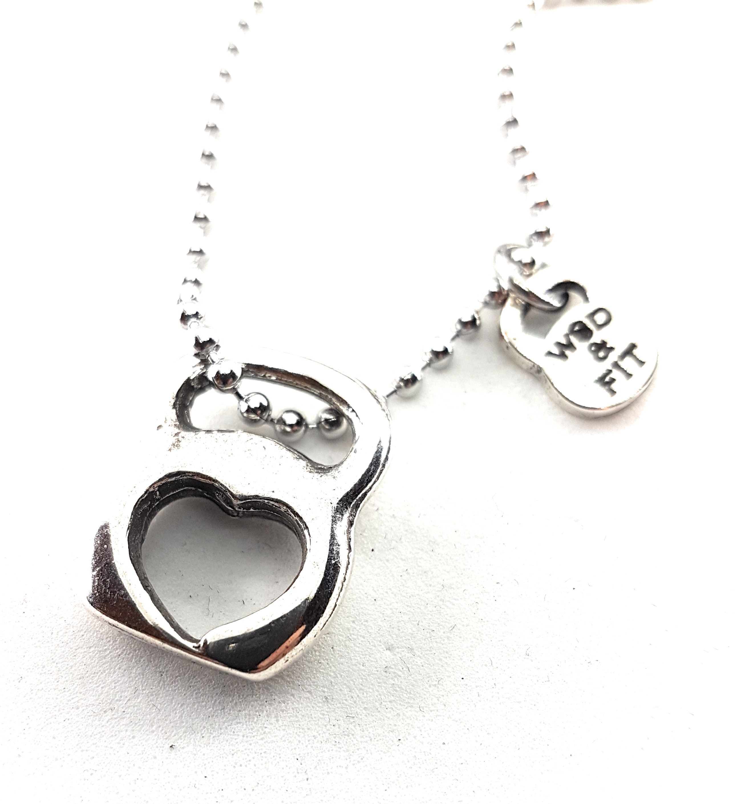 Double Heart Pendant Necklace Valentine's Day Necklace Heart - Temu