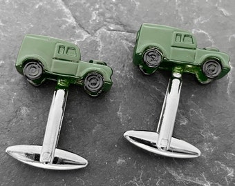 Cufflinks Offroad Green -Off Road Gift -Defender- Wedding Gift - Land Rover - wedding cufflinks · Gift for Dad ·gift for him ·mens cufflinks