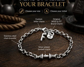 Gym Bracelet Barbell Workout gifts · Gym Jewels · Bodybuilding Gift·Fitness Gifts · Gym Gifts · Personal Trainer · Crosstraining · Wod & Fit