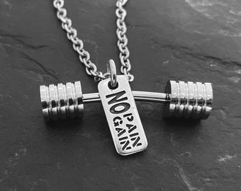 Gym Necklace Strongman · Gym Gifts · Custom Necklace -Weight necklace Barbell Necklace -Bodybuilding -Weight Lifting -Gym Necklace Wod & Fit