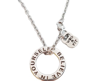 Motivation Neklace · Custom gift - Personalized ·Date gift · Best Friend ·Gym Gift- Mom Gift· Sister Gift ·BFF Gift ·Disc necklace·Wod & Fit
