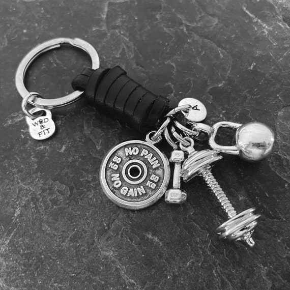New Workout Gift Keychain Fitness Gift Key Rings Bodybuilder Gifts
