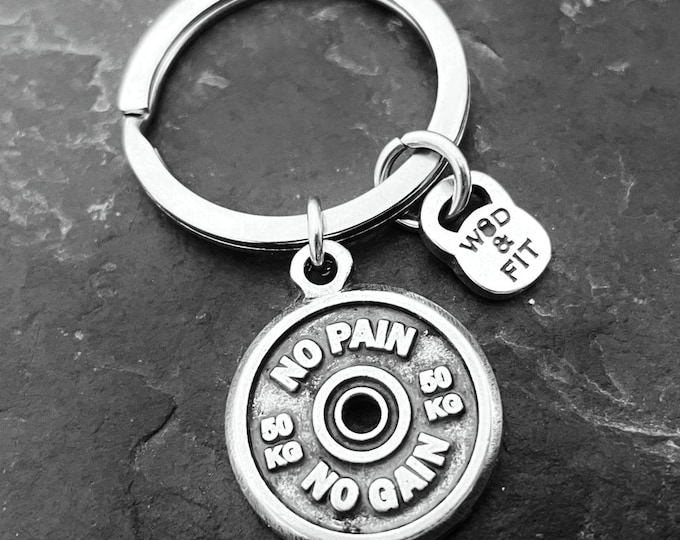 Gym Keychain Motivation Weigth Plate GWorkout Gift -Gym Gifts - Joyas Fitness - Bodybuilding Gifts- weightlifting · Sport Gift· Wod & Fit