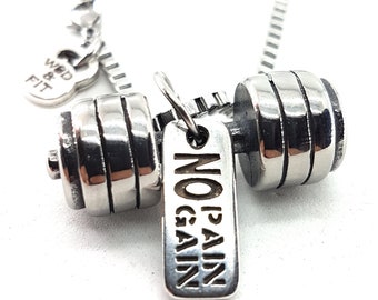Gym Necklace Barbell Deadlift Bodybuilding · Custom Necklace · Motivation Gift · Gym Gift- Weight Lifting· Crosstraining · Fitness Wod & Fit