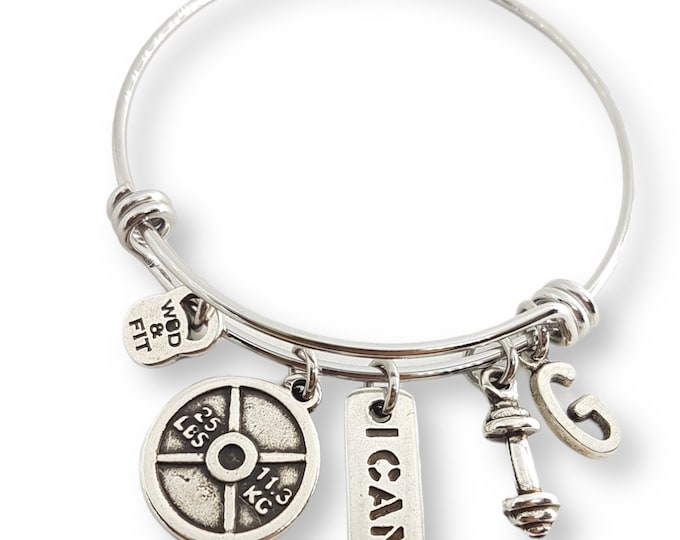Personalized Women Bracelet · Gift for her · Girlfriend gift · Gym Gift · Name BRacelet · Personalised Gift · Mom Gift · Fitness WOD & FIT