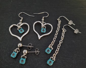 Fitness Earrings Kettlebell · Gym Gift · Fitness Jewels · Girlfriend gifts · Mom Giift  ·Bff Gifts · Fitness Earrings · Fit Girl ·Wod & Fit