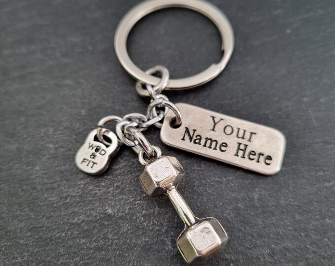 GYM Custom Keychain Feek Workout Motivation ·Bff Gifts · Girlfriend Gift · Name Keychain ·Boyfriend Gift · Coach Gifts · Gym Gift ·Wod & Fit