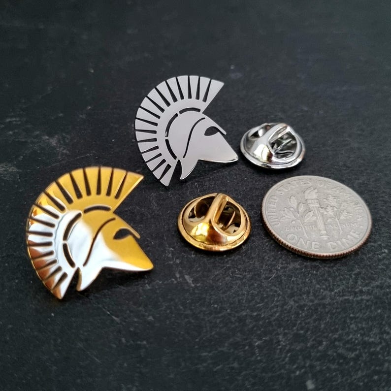 the 300 Spartans Pin - Spartan Lapel Pin - Spartan Brooch for men - Spartan Helmet - Warrior Pin for Jacket - Gift for dad · Veteran Gift image 16