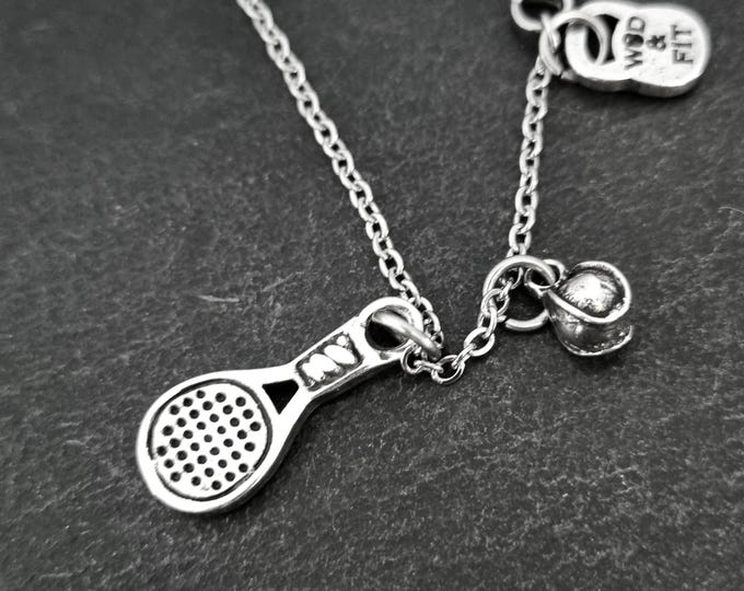 Paddle tennis Necklace Small Ball Gift for Padel Lovers - Paddel Tennis gift -Gift for Paddel -Gift for Paddel Player- Paddle Gift-Wod & Fit