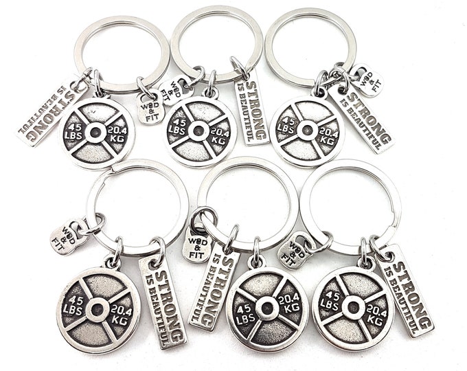 Set 6 Gym Personalized Key Ring Six Pack · Friendship Jewelry · Thank you gift · Team Gift · Coach Gifts · Bff Gifts · thank you · Wod & Fit