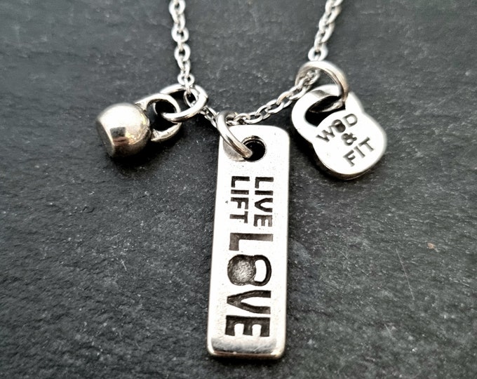 GYM Necklace Weight Motivation · Workout Gifts · Motivation Gift · Gym Gifts · Boyfriend Gift · Bodybuilding · Fitness Gift · GYM ·Wod & Fit