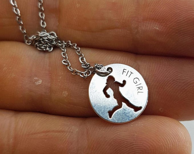 Women Necklace Fit Girl · Girlfriend Gift · Bff Gifts · Girlfriend Necklace · Mom Gift · Gym Necklace · Runner Girl · Wife Gift · Wod & Fit