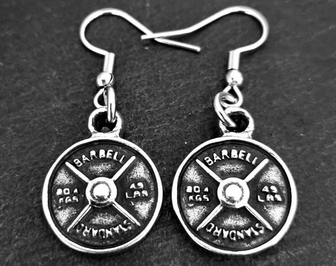 Weight Plate Earrings for Women – Fitness Jewelry Gift · fitness earrings for women· weight plate earrings for gym girls Fit mom · Wod & Fit
