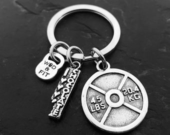 Gym Keyring Chocolate snd Weight · Bff gifts · personalised gift · Funny Gift · Chocolate Lovers · Girlfriend Gift · Sister Gift · Wod & Fit
