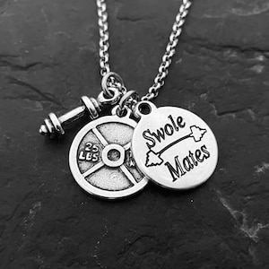 Collar Gimnasio Personalizado Disco 25lbs · Regalo Novia · Regalo Gym · Collar Personalizado · Regalo Mujer · Regalo Amiga · GYM · Wod & Fit