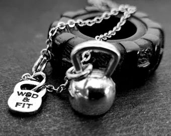 Gym Gift Necklace Kettlebell Workout · Bff Gifts · Fitness Necklace · Pendant Necklace · Everyday Necklace · Coach Gift · Fitness ·Wod & Fit