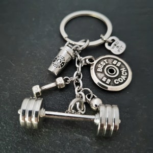 Llavero Personalizado Gimnasio Bodybuilding · Motivación y Café. Gym · Regalo Cumpleaños · Joyas Fitness · Regalo Entrenador ·GYM ·Wod & Fit
