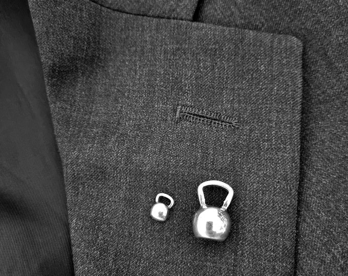 Lapel Pin Gym Kettlebell Small · PINS · Enamel pin · Backpack pins · Boyfreind Gift · Gym Gift Idea · Coach Gift · Bff gifts· GYM ·Wod & Fit