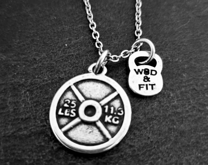 Gym Necklace Weight Plate 25lbs Workout Gifts · weight lifting · Bodybuilding ·Gym Gifts ·Powerlifter · Fitness Gift · Mom gift · Wod & Fit