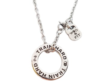 Motivation Neklace · Custom gift - Personalized ·Date gift · Best Friend ·Gym Gift- Mom Gift· Sister Gift ·BFF Gift ·Disc necklace·Wod & Fit