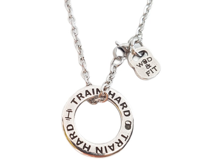 Motivation Neklace · Custom gift - Personalized ·Date gift · Best Friend ·Gym Gift- Mom Gift· Sister Gift ·BFF Gift ·Disc necklace·Wod & Fit