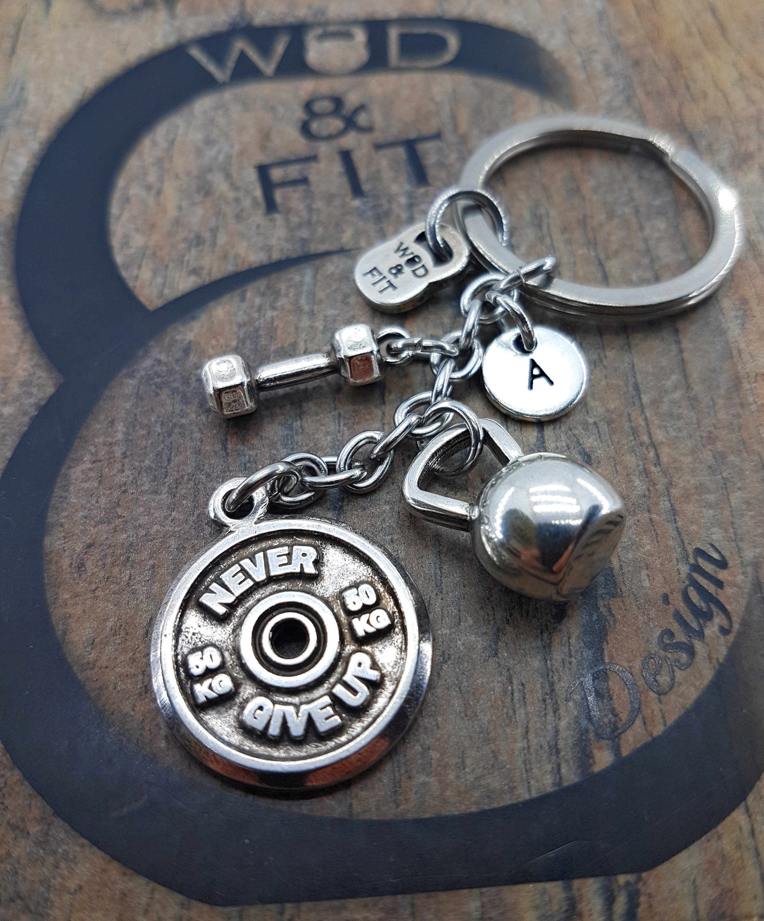 Keychain Luke Workout Motivational Weight Plate,Kettlebell,Dumbbell