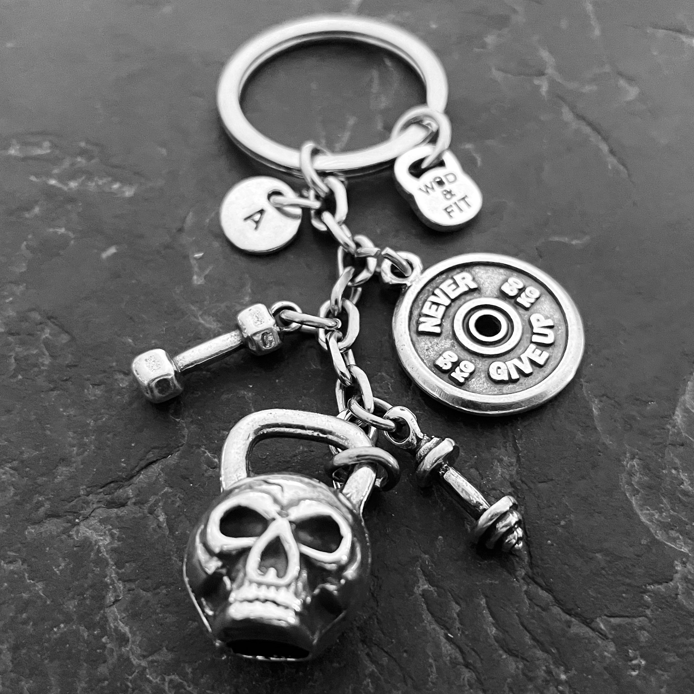 10pcs Gym Keychain Killer Workout Gifts CUSTOM Gifts Bodybuilding Gift  Motivation Skulls Gym Gifts Weightlifting Fitness gifts