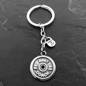 Llavero Gimnasio Disco Motivación - Bodybuilding Weight lifter - Joyas Ftitness - Regalo Gym - Powerlifter - Regalo Entrenador - Wod & Fit