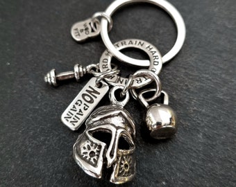 Personalized Keychain Gym Motivation Gladiator Strength Honor Custom Gym gifts · GYM ·Custom Tag ·Personal Trainer · Custom Gift · Wod & Fit