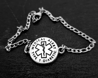 Medical Alert ID Bracelet Custom Adjustable-Personalized Engraved · medical id bracelet Medical Condition Info ·Medical alert bracelet women
