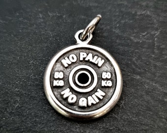 Weight Plate Pendent Gym Gifts · Weight Lifting · Motivation Gift · Charm necklace · Pendant necklace · Girlfriend gift· Mom Gift ·Wod & Fit