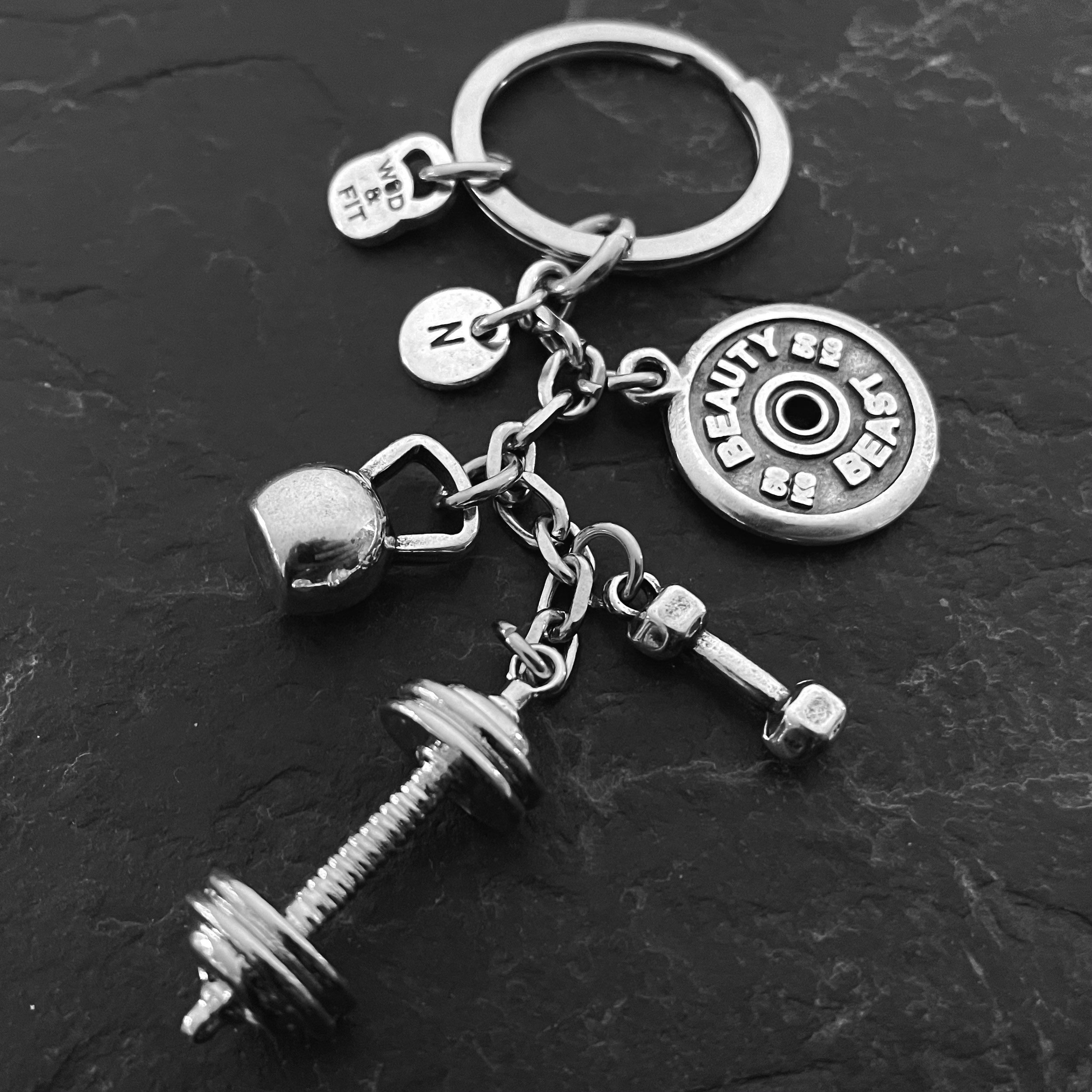 Gym Barbell Keychain Miagi Workout Gift · Fitness gifts · Gym Keychain · Weight  Lifting · Boyfriend Gift · Custom Keychain · GYM · Wod & Fit