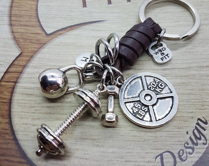Leather Keychain Kettlebell Club · Gym Gift · Boyfriend Gift · Motivation Gift · Best Coach Ever · Weight lifter · Birthday Gift ·Wod & Fit