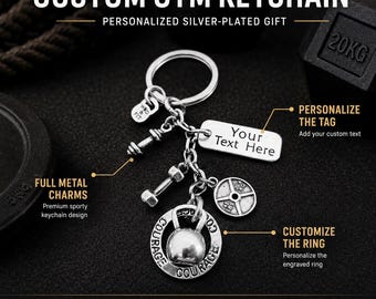 GYM Keychain Kettlebell Motivation Nasty Workout Gifts - Custom Gym Gifts· Fitness Jewelry - Bodybuilding Gifts- weight lifting Wod & Fit