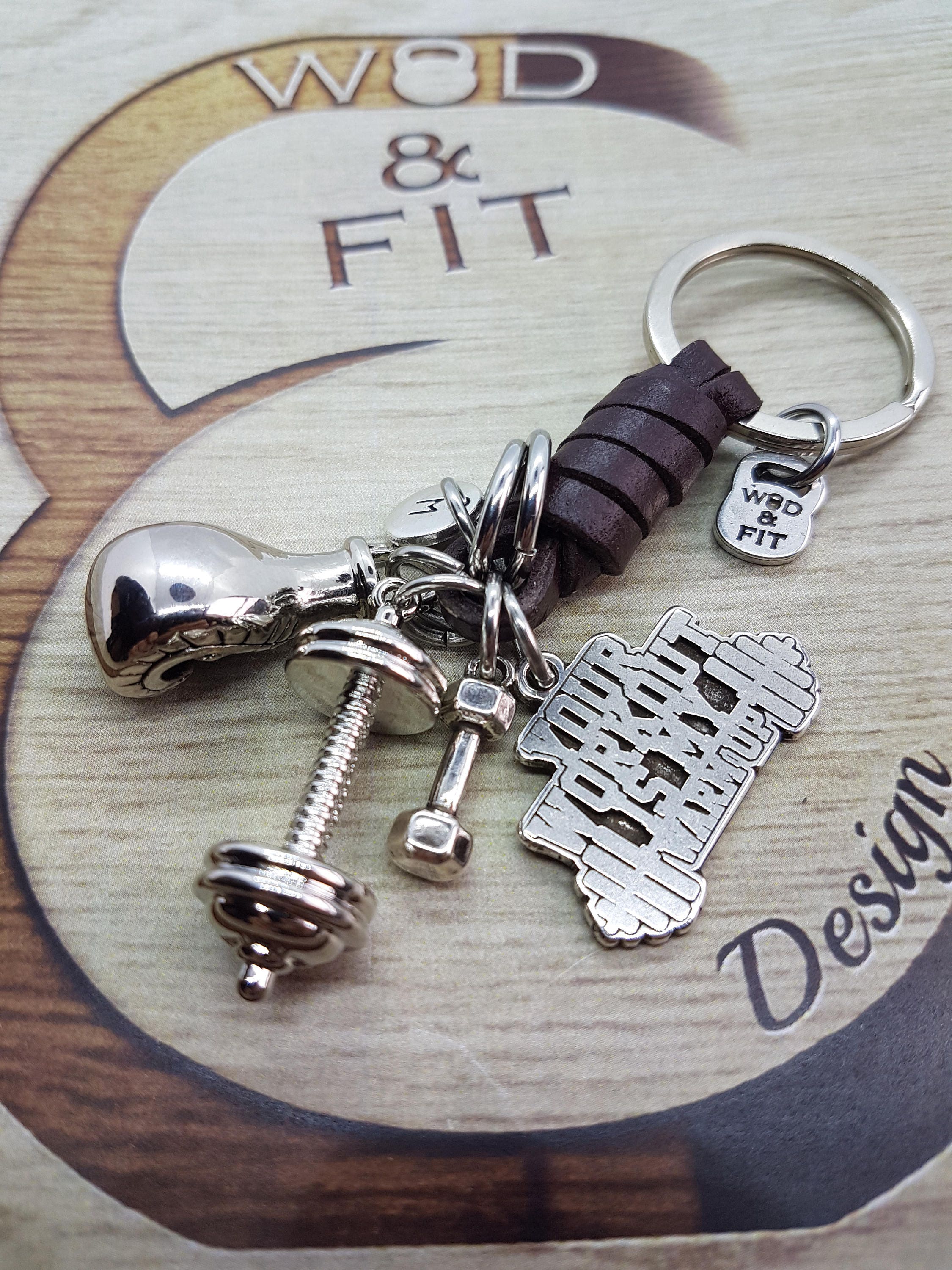 Boxing Gloves Brown Leather Keychain Boxing Legend - Personalised Gifts ...