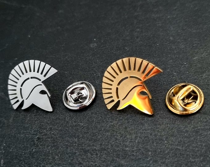 the 300 Spartans Pin - Spartan Lapel Pin - Spartan Brooch for men - Spartan Helmet - Warrior Pin for Jacket - Gift for dad · Veteran Gift