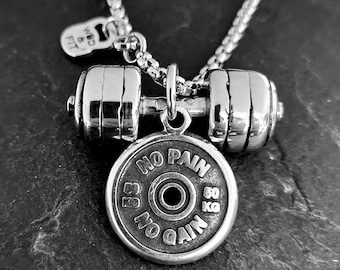 Gym Barbell Necklace Deadlift Bodybuilding Workout Gifts· Motivation Gift · Gym Gift- Weight Lifting· Barbell · Crossfit Gift · Wod & Fit