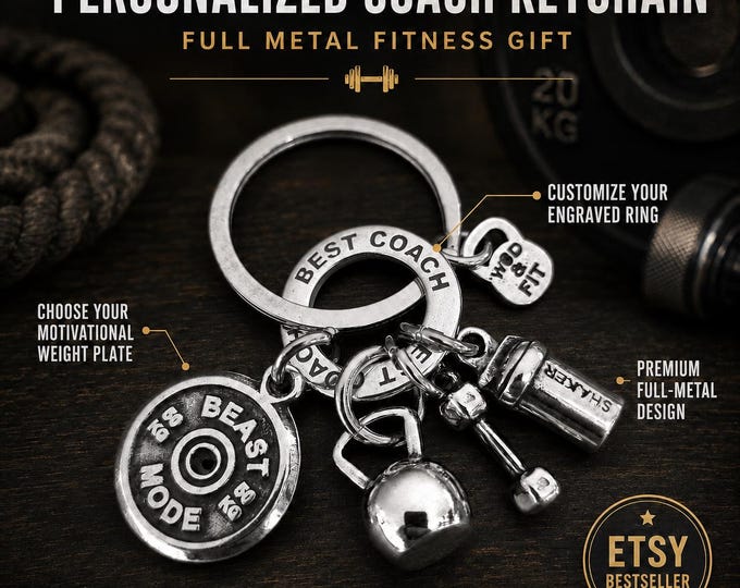 Gym Keychain AMRAP Shaker Kettlebell - Fitness Gifts · GYM Jewels · Personal Trainer Gift· Crosstraining · Custom Keychain · SportWod & Fit