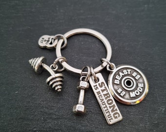 Gym Keyring Cluster Workout · Personalized Gift · Boyfriend Gigt · Birthday gifts · Custom Keychain · Fitness Gift · Bff Gifts · Wod & Fit