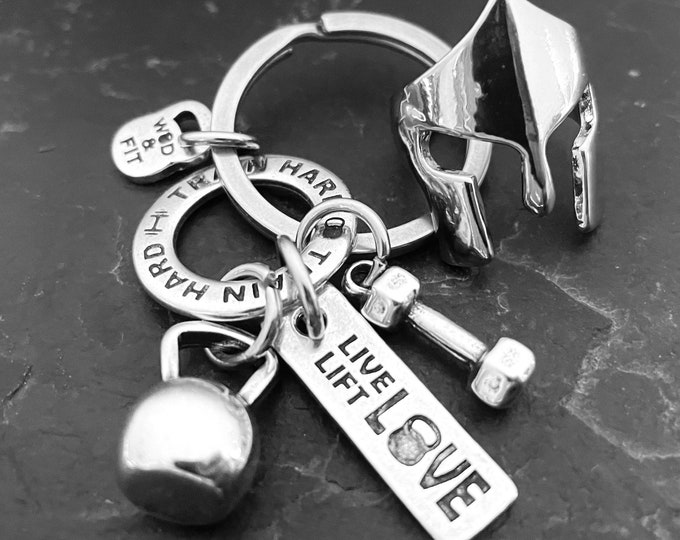 Keychain The 300 Spartans Workout gift - Motivation Custom Gift - Spartan Helmet Gift · Spartan Helmet - Gym Gifts- Spartan Race ·Wod & Fit