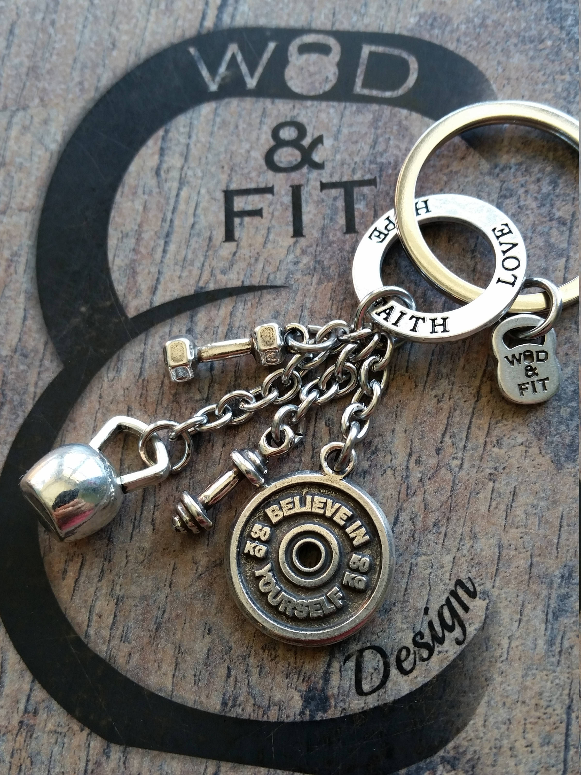 Keychain Karen Johnny Workout Kettlebell Motivational