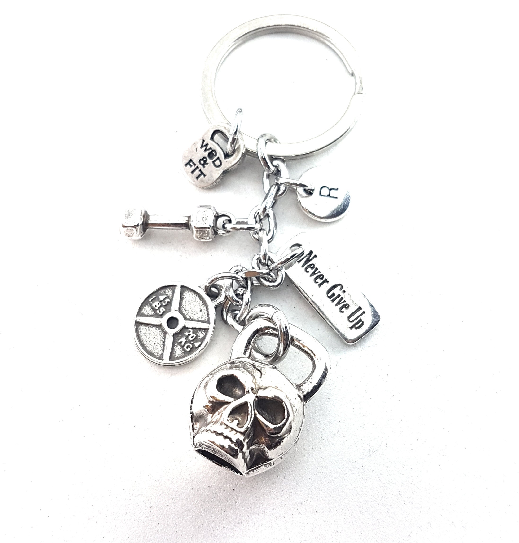 10pcs Gym Keychain Killer Workout Gifts CUSTOM Gifts Bodybuilding Gift  Motivation Skulls Gym Gifts Weightlifting Fitness gifts