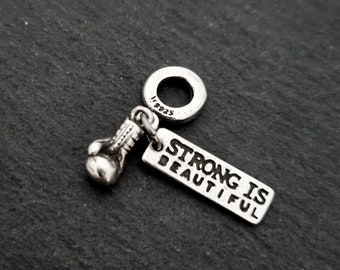 Boxing Pendant Strong is Beautiful for necklaces Bracelet · Fitness Jewelry · Gym Gift · Boxing Jewelry · UFC · MMA · Boxing LoversWod & Fit