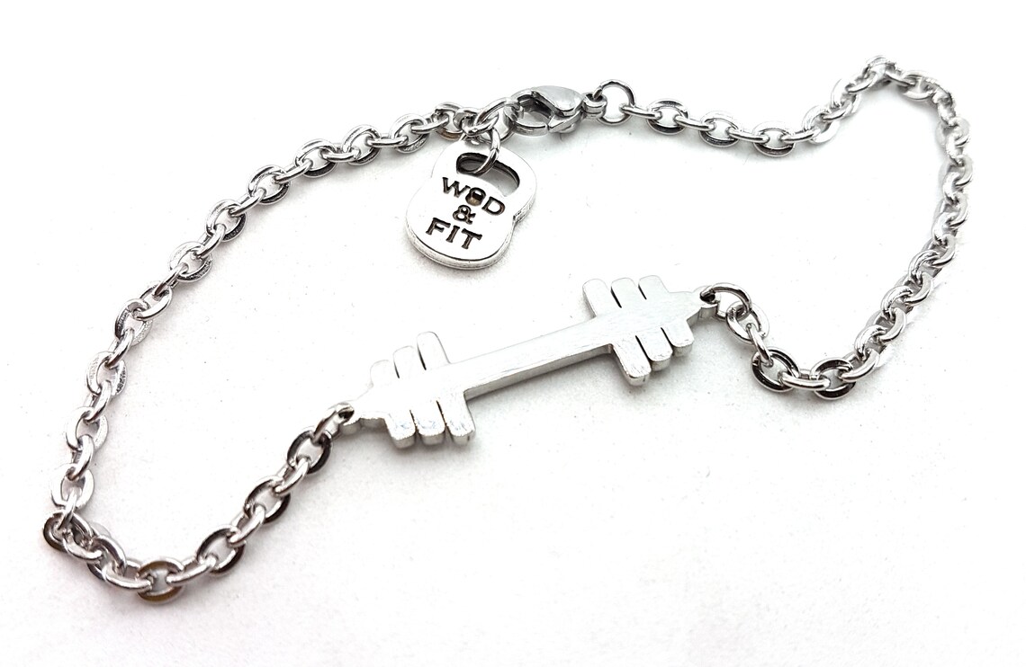 Gym Bracelet With Barbell. Fitness Bracelet Bodybuilding Etsy UK