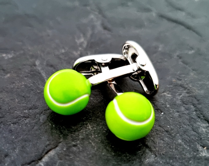 Cufflinks Tennis Padel Ball Gift for Tennis Lover -Padel gift -Gift for Paddle -Paddle Tennis Gift- Wedding- Gift for the groom-Dad Gift