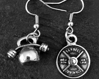 Weight Plate Earrings for Women – Fitness Jewelry Gift · fitness earrings for women· weight plate earrings for gym girls Fit mom · Wod & Fit