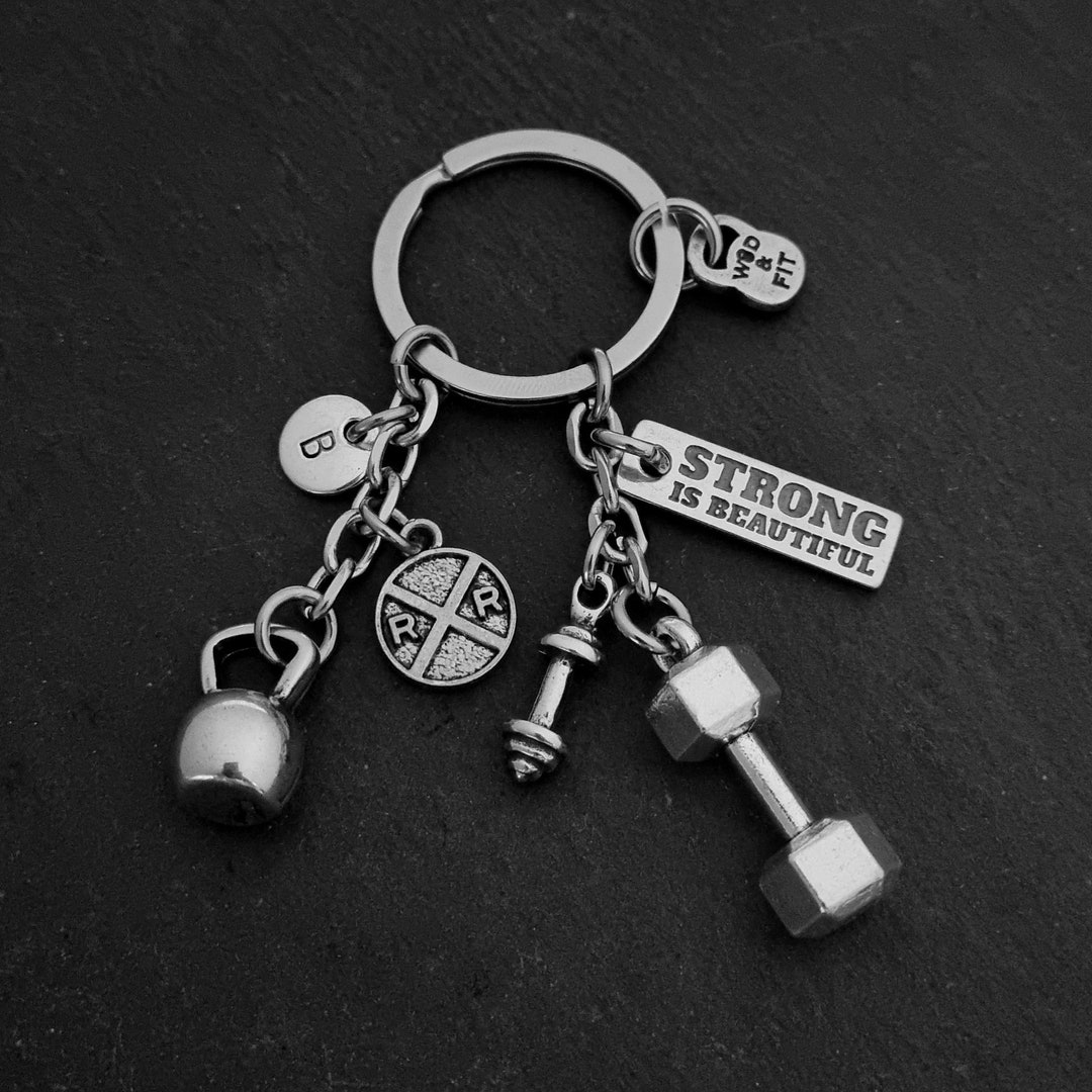 Gym Keychaingym Keychain Motivation Elizabeth Workout Custom Etsy