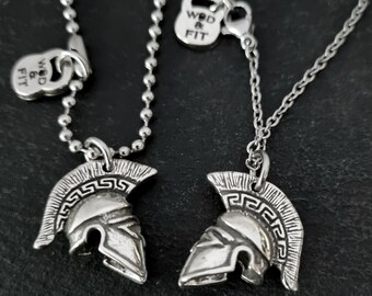 Spartan Necklace · Spartan Helmet Necklace · Boifriend Gift - Main Image