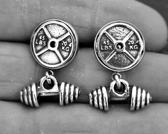 Gym Earrings Weight Plate · Girlfriend Gift · Fitness jewelry · Fitness Earrings · Girl Earrings · Mom Gift · Weight Lifting · Wod & Fit